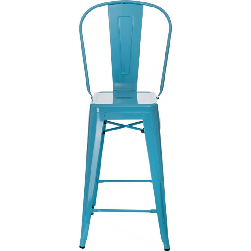 Krzesło barowe Paris Back | Niebieskie, Metalowe | D2 Design