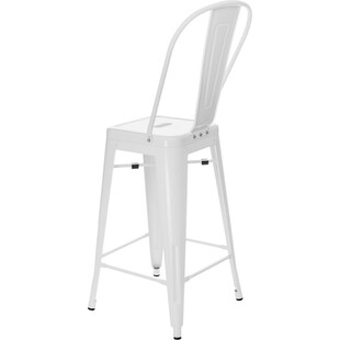 Krzesło barowe Paris Back białe | D2 Design - Komfort i styl