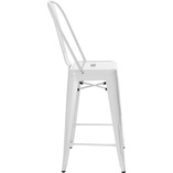 Krzesło barowe Paris Back białe | D2 Design - Komfort i styl