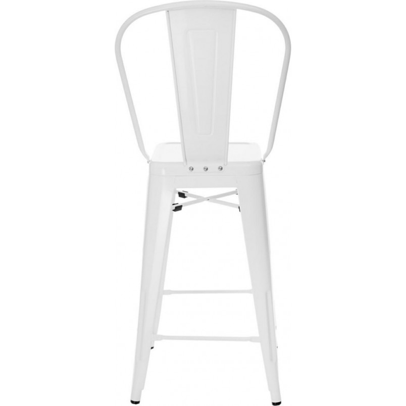 Krzesło barowe Paris Back białe | D2 Design - Komfort i styl
