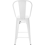Krzesło barowe Paris Back białe | D2 Design - Komfort i styl