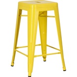 Stołek barowy Paris żółty | Metalowy hoker D2.Design