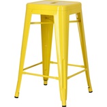 Stołek barowy Paris żółty | Metalowy hoker D2.Design