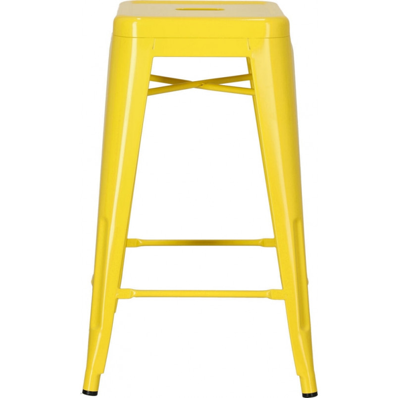 Stołek barowy Paris żółty | Metalowy hoker D2.Design