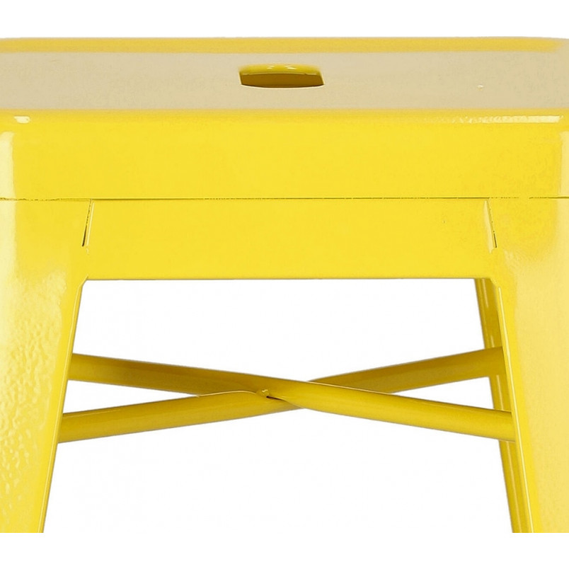 Stołek barowy Paris żółty | Metalowy hoker D2.Design