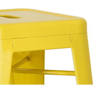 Stołek barowy Paris żółty | Metalowy hoker D2.Design