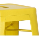 Stołek barowy Paris żółty | Metalowy hoker D2.Design