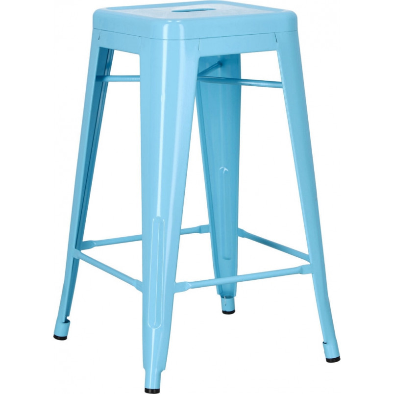 Stołek barowy Paris niebieski | Metalowy | D2 Design