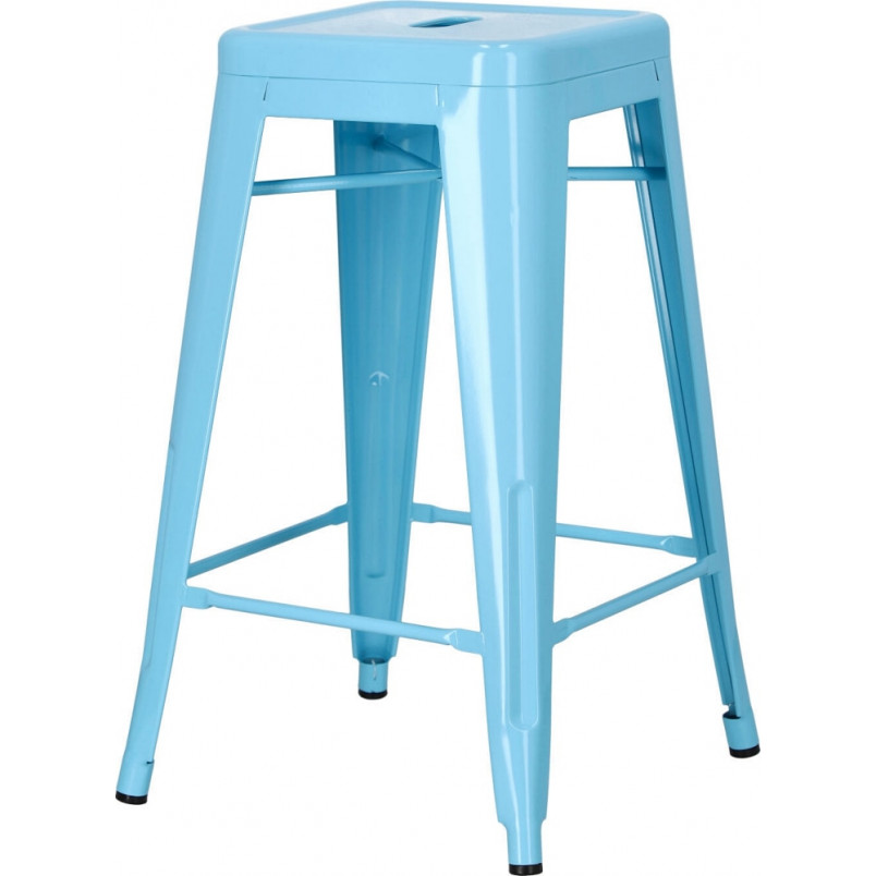 Stołek barowy Paris niebieski | Metalowy | D2 Design