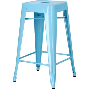 Stołek barowy Paris niebieski | Metalowy | D2 Design