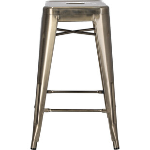 Stołek barowy Paris | Metalowy, Szary | D2 Design