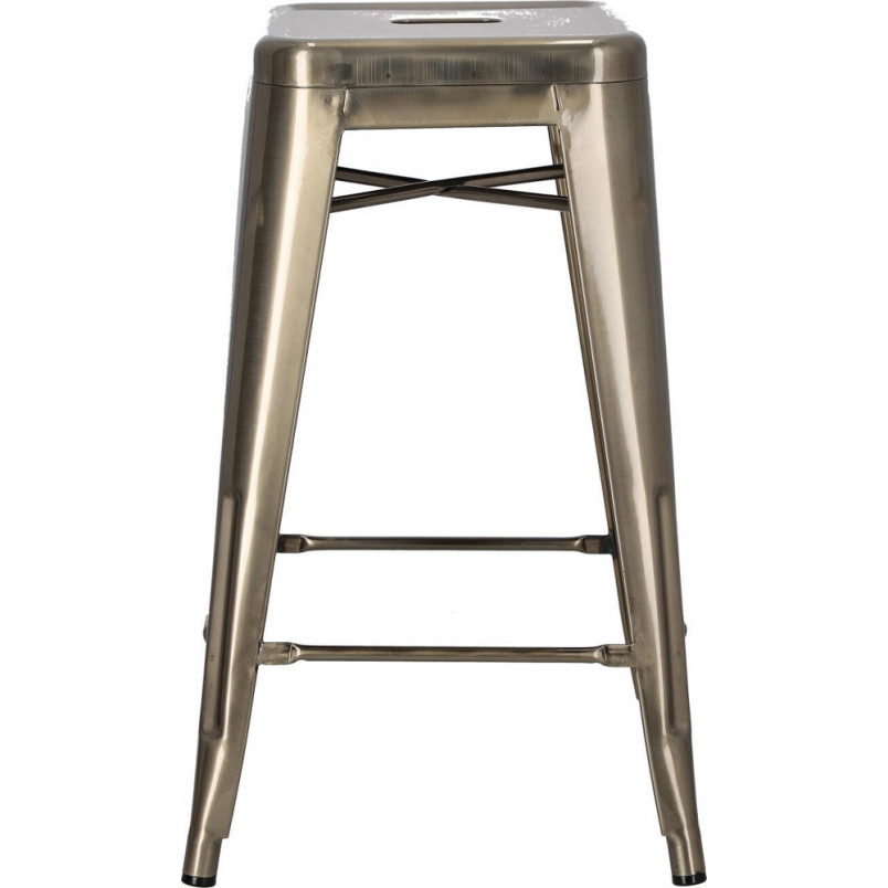 Stołek barowy Paris | Metalowy, Szary | D2 Design
