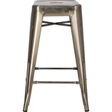 Stołek barowy Paris | Metalowy, Szary | D2 Design