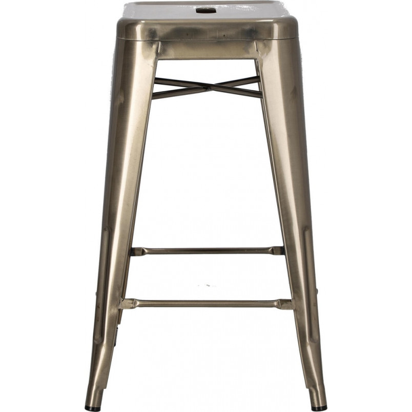 Stołek barowy Paris | Metalowy, Szary | D2 Design