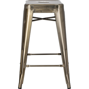 Stołek barowy Paris | Metalowy, Szary | D2 Design