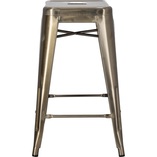 Stołek barowy Paris | Metalowy, Szary | D2 Design