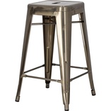 Stołek barowy Paris | Metalowy, Szary | D2 Design