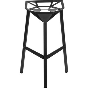 Stołek barowy metalowy Gap 77 czarny marki D2.Design