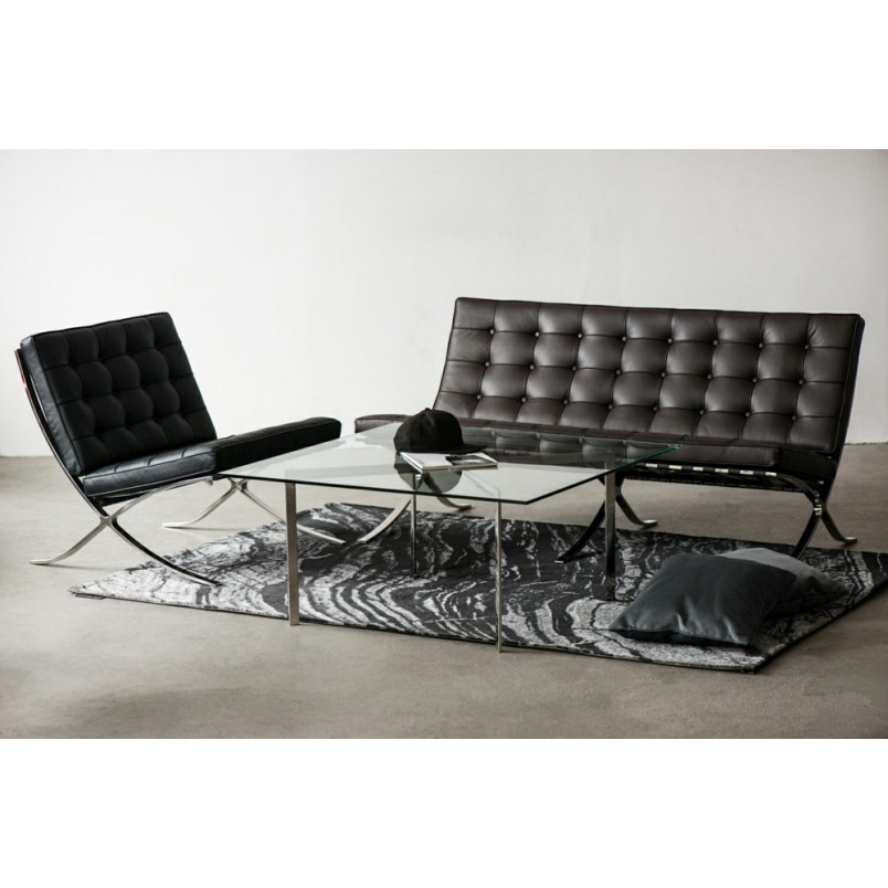 Stolik szklany kwadratowy BA1 100x100cm - D2.Design | Kup Teraz