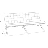 Sofa skórzana biała 3-os. BA3 D2.Design | Luksus i styl