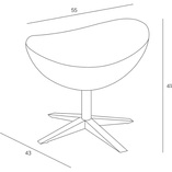 Podnóżek Jajo | Wełna Czerwona D2.Design - Komfort i Styl