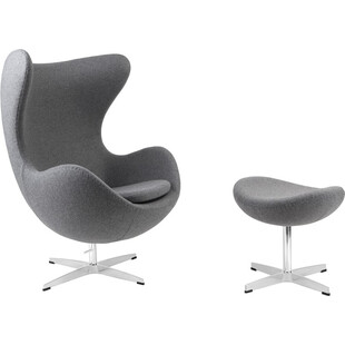 Podnóżek Jajo kaszmirowy szary - D2 Design | Komfortowy wypoczynek
