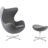 Podnóżek Jajo kaszmirowy szary - D2 Design | Komfortowy wypoczynek