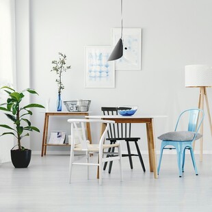 Krzesło drewniane skandynawskie Wicker - D2 Design | Białe