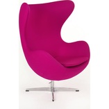 Fotel obrotowy Jajo kaszmir fioletowy | D2 Design