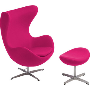 Fotel obrotowy Jajo kaszmir fioletowy | D2 Design