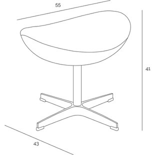 Fotel obrotowy Jajo szary | D2 Design - Komfort i styl