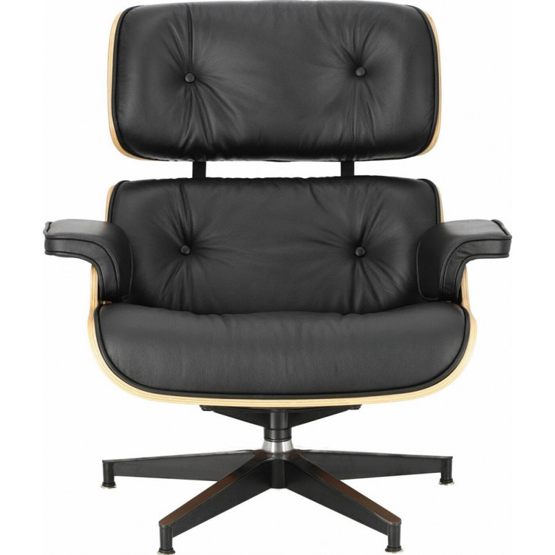 Fotel skórzany obrotowy Vip czarny/orzech - Komfort i styl | D2.Design