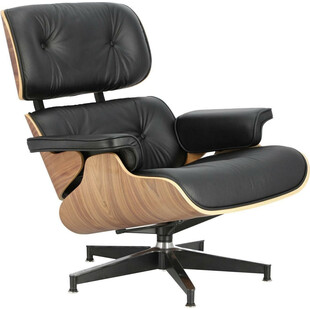 Fotel skórzany obrotowy Vip czarny/orzech - Komfort i styl | D2.Design