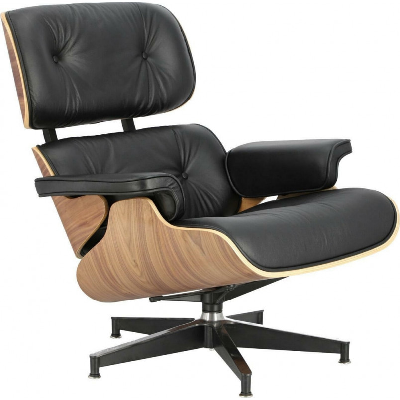Fotel skórzany obrotowy Vip czarny/orzech - Komfort i styl | D2.Design