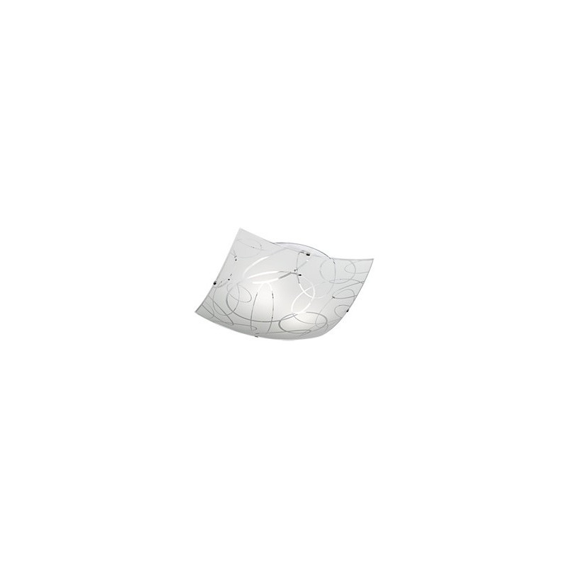 Plafon kwadratowy Spirelli 40cm biały Trio - Stylowe oświetlenie