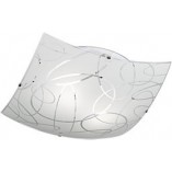 Plafon kwadratowy Spirelli 40cm biały Trio - Stylowe oświetlenie