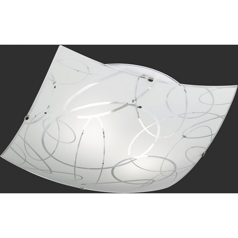 Plafon kwadratowy Spirelli 40cm biały Trio - Stylowe oświetlenie