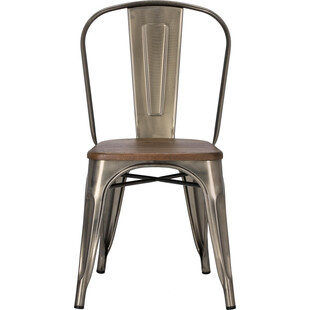 Krzesło metalowe Paris Wood | Industrialny design D2.Design