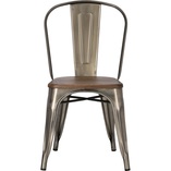 Krzesło metalowe Paris Wood | Industrialny design D2.Design