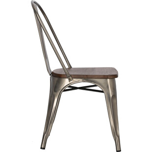 Krzesło metalowe Paris Wood | Industrialny design D2.Design