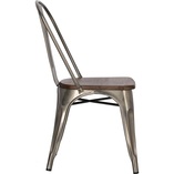 Krzesło metalowe Paris Wood | Industrialny design D2.Design