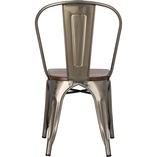 Krzesło metalowe Paris Wood | Industrialny design D2.Design