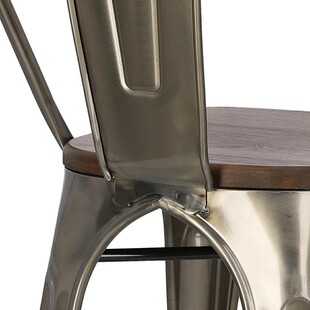Krzesło metalowe Paris Wood | Industrialny design D2.Design