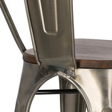 Krzesło metalowe Paris Wood | Industrialny design D2.Design