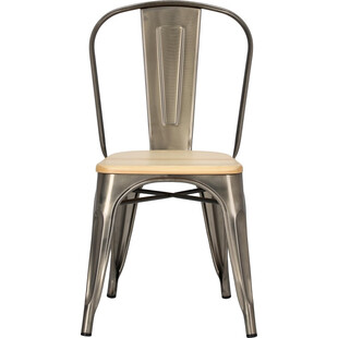 Krzesło Industrialne Paris Wood | Metal i Sosna | D2.Design