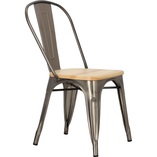 Krzesło Industrialne Paris Wood | Metal i Sosna | D2.Design