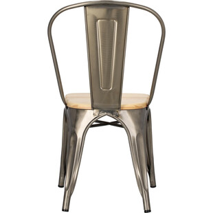 Krzesło Industrialne Paris Wood | Metal i Sosna | D2.Design