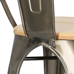 Krzesło Industrialne Paris Wood | Metal i Sosna | D2.Design