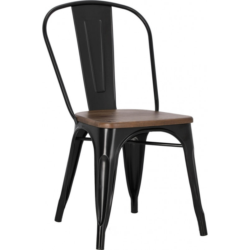 Krzesło metalowe industrialne Paris Wood | D2 Design