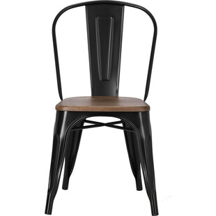 Krzesło metalowe industrialne Paris Wood | D2 Design